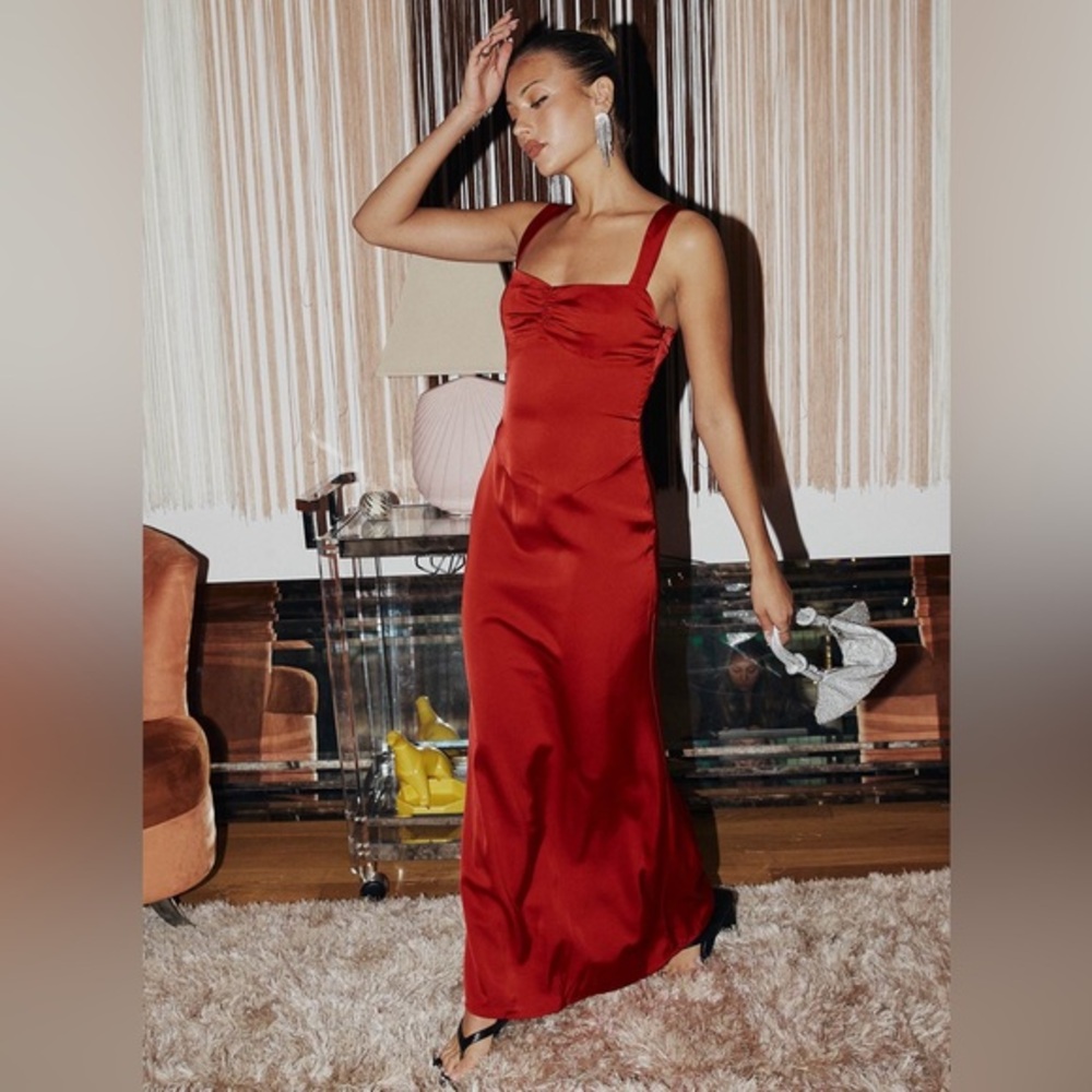 Princess Polly Strauss Maxi Dress Red